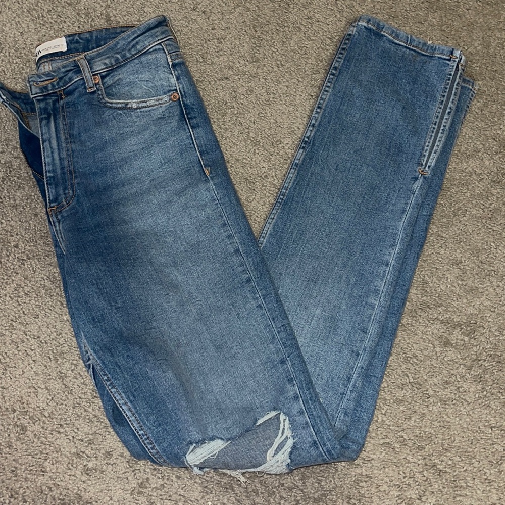 ZARA split hem jeans
